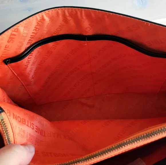 Unique Martine Sitbon "Black" Structured Colorblock Bag - Picture 12 of 14